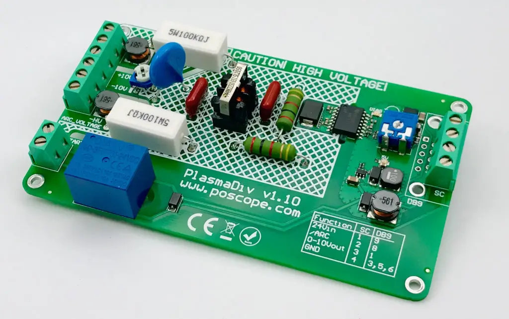 PlasmaDiv Plasma Voltage Divider with Isolated 0-10V Output and Start Relay for CNC Plasma Cutters