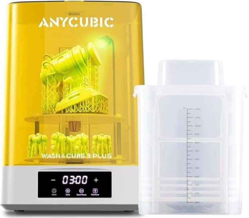 Wash and cure station for resin 3D printing