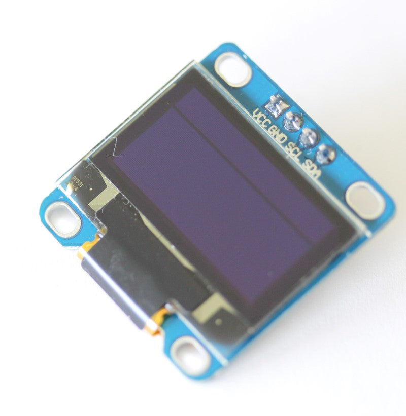 128x64 0.96 inch I2C OLED display module with yellow and blue pixels